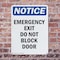 Signmission Emergency Exit Do Not Block Door, 7 in W x Rectangle, Plastic OS-2PACK-NS-P-710-V-11805 - alternate 5